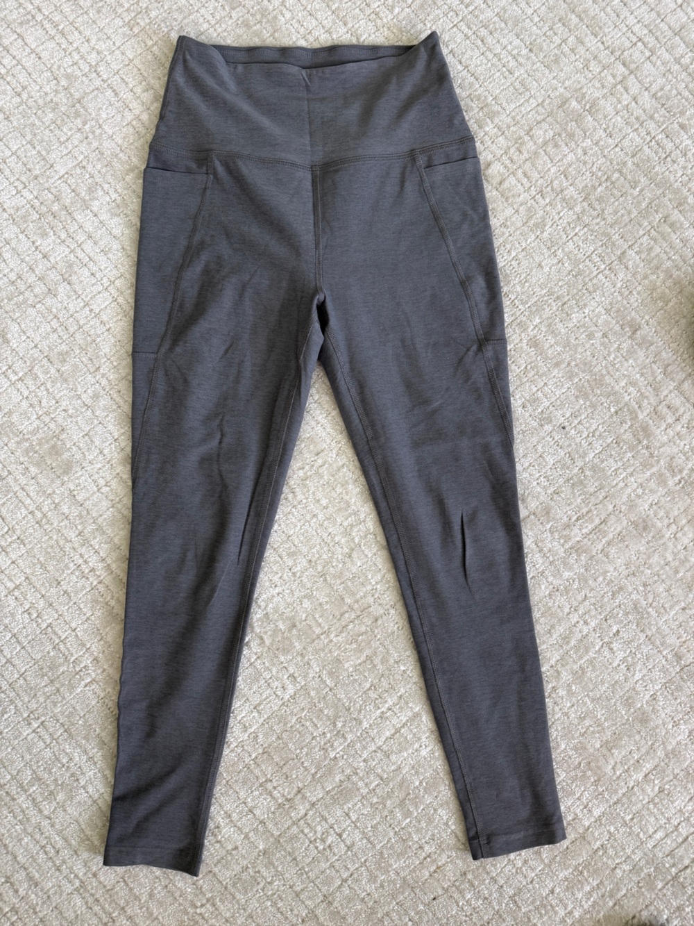 Beyond Yoga Charcoal Gray High-Waist 3/4 Leggings